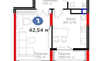 Продажа 1-комнатной квартиры, 42.54 м² - Продажа квартир в монолитно-каркасном доме в Казахстане - страница 4