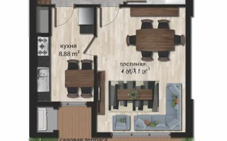 Продажа 2-комнатной квартиры, 45 м², ул. Кажымукана, дом  101/1 - Продажа квартир в Алматы