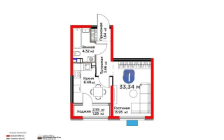Продажа 1-комнатной квартиры, 33.34 м², ул. Момышулы, дом  11/14а - Продажа  однокомнатных квартир в Алматы с фото