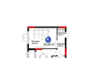 Продажа 1-комнатной квартиры, 35.82 м², ул. Мухаммед Али Джинна, дом  5 - Продажа  однокомнатных квартир в Астане с фото