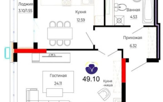 Продажа 2-комнатной квартиры, 49 м², ул. Е-882, дом  7 - Продажа  двухкомнатных квартир в новостройках Астаны без посредников