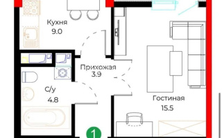Продажа 1-комнатной квартиры, 35 м², ул. Молдагалиева, дом  9 - Продажа квартир в новостройках Астаны