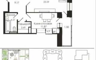 Продажа 1-комнатной квартиры, 51 м²