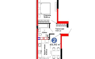 Продажа 2-комнатной квартиры, 49.46 м², ул. Белжайлау, дом  47а - Продажа квартир в Алматы с фото