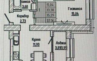 Продажа 1-комнатной квартиры, 35.29 м² - Продажа недвижимости в Астане