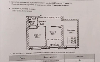 Продажа 2-комнатной квартиры, 52.4 м² - Продажа квартир в новостройках Астаны