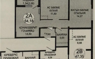 Продажа 2-комнатной квартиры, 54.18 м², пр. Туран, дом  39 стр - Продажа  двухкомнатных квартир в новостройках Астаны без посредников с фото