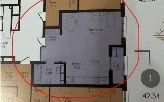 Продажа 1-комнатной квартиры, 42.34 м², ул. Сыганак, дом  22/1 - Продажа квартир в новостройках Астаны