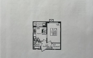 Продажа 1-комнатной квартиры, 35.64 м², ул. Е-117, дом  43 стр - Продажа  однокомнатных квартир в новостройках Астаны без посредников