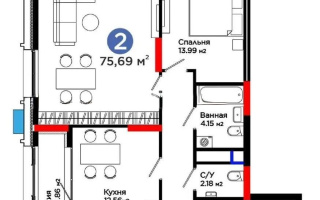Продажа 2-комнатной квартиры, 75.69 м² - Продажа квартир в блочном доме в Астане