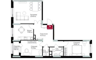 Продажа 3-комнатной квартиры, 86.2 м², ул. Е-36, дом  5 - Продажа  трехкомнатных квартир в новостройках Астаны