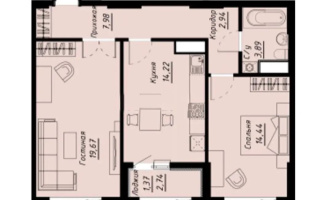 Продажа 2-комнатной квартиры, 65.88 м², ул. Е-430, дом  1 стр - Продажа  двухкомнатных квартир в Астане