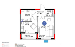 Продажа 1-комнатной квартиры, 36.21 м², ул. Е-117, дом  55 - Продажа  однокомнатных квартир в Астане без посредников