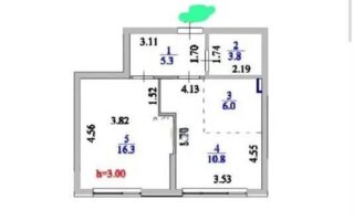 Продажа 2-комнатной квартиры, 42.2 м²