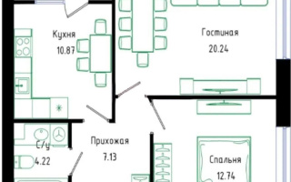 Продажа 2-комнатной квартиры, 59 м², ул. Нажимеденова, дом  30/1 - Продажа квартир в Астане