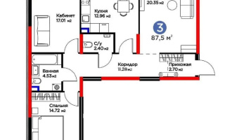 Продажа 3-комнатной квартиры, 87.5 м², ул. Момышулы, дом  11/14а - Продажа квартир в Алматы с фото