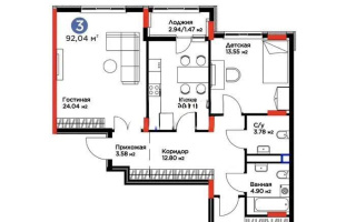 Продажа 3-комнатной квартиры, 92 м², ул. Е-915, дом  15 - Продажа квартир в Астане с фото