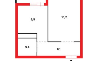 Продажа 1-комнатной квартиры, 36.98 м²