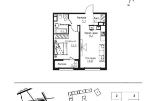 Продажа 2-комнатной квартиры, 48.3 м², ул. Ауэзова, дом  3г/2 - Продажа квартир в Алматы