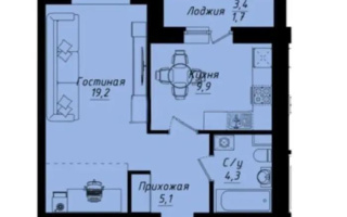 Продажа 1-комнатной квартиры, 40.2 м², ул. Толе би, дом  1 стр - Продажа квартир в Астане с фото