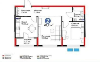 Продажа 2-комнатной квартиры, 61 м², ул. Момышулы, дом  11/14а - Продажа  двухкомнатных квартир в новостройках Алматы с фото