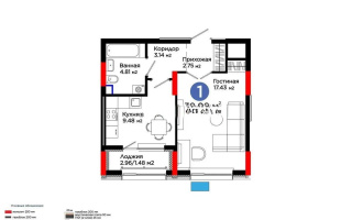 Продажа 1-комнатной квартиры, 39 м² - Продажа однокомнатных квартир от собственников в Астане