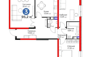 Продажа 3-комнатной квартиры, 93.1 м², мкр-н Гажайып, дом  5/2 - Продажа  трехкомнатных квартир в новостройках Алматы