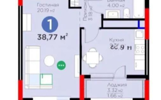 Продажа 1-комнатной квартиры, 38.77 м², пр. Туран, дом  55/5 - Продажа  однокомнатных квартир в Астане без посредников с фото