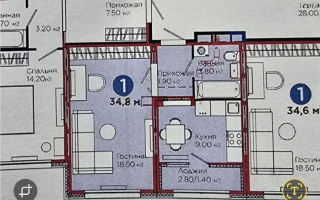 Продажа 1-комнатной квартиры, 34.6 м², ул. Е-915, дом  21 - Продажа квартир в Астане