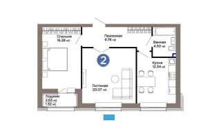 Продажа 2-комнатной квартиры, 64.27 м², ул. Рыскулова, дом  18/5 - Продажа  двухкомнатных квартир в Астане