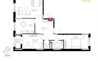 Продажа 3-комнатной квартиры, 86.7 м², ул. Е-36, дом  5 - Продажа  трехкомнатных квартир в новостройках Астаны