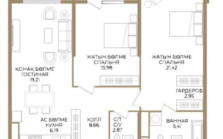 Продажа 3-комнатной квартиры, 82.79 м², ул. Сатпаева, дом  90а/1 - Продажа квартир в новостройках Алматы без посредников с фото