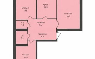 Продажа 3-комнатной квартиры, 78.8 м²