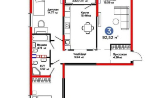 Продажа 3-комнатной квартиры, 92.52 м², ул. Тараз, дом  8/1 стр - Продажа квартир в Алматы без посредников