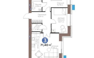 Продажа 3-комнатной квартиры, 71.1 м², ул. Е-915, дом  12 - Продажа квартир в новостройках Астаны без посредников