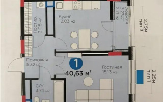 Продажа 1-комнатной квартиры, 40.63 м², ул. Жошы хана, дом  10 - Продажа квартир в Астане без посредников