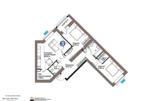 Продажа 3-комнатной квартиры, 83.27 м², пр. Жумабаева, дом  38 - Продажа  трехкомнатных квартир в новостройках Астаны