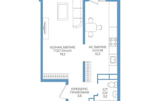 Продажа 1-комнатной квартиры, 39.2 м², пр. Райымбека, дом  590/15 - Продажа квартир в Алматы без посредников