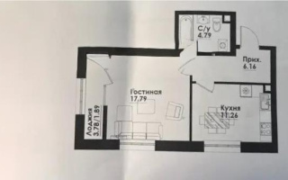 Продажа 1-комнатной квартиры, 41.89 м², ул. Симферопольская, дом  1/2 - Продажа  однокомнатных квартир в Алматы с фото