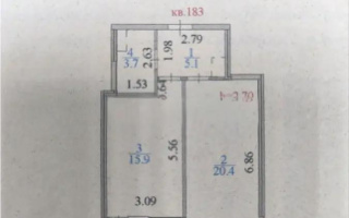 Продажа 2-комнатной квартиры, 46.1 м², ул. Казыбек би, дом  11/2 - Продажа квартир в Астане