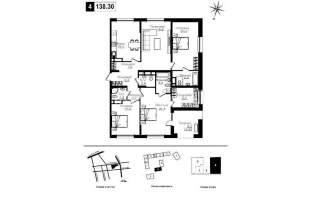 Продажа 4-комнатной квартиры, 138.5 м² - Продажа  четырехкомнатных квартир в новостройках Алматы