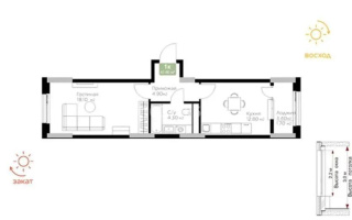 Продажа 1-комнатной квартиры, 42 м², ул. Молдагалиева, дом  7 - Продажа квартир в Астане с фото