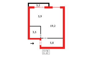 Продажа 1-комнатной квартиры, 36 м², ул. Муканова, дом  51 стр - Продажа  однокомнатных квартир в Караганде с фото