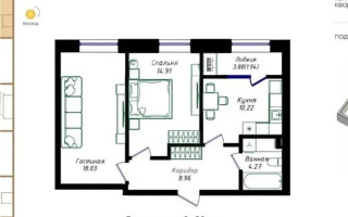 Продажа 2-комнатной квартиры, 58.33 м², ул. Молдагалиева, дом  6г - Продажа  двухкомнатных квартир в Астане