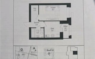Продажа 1-комнатной квартиры, 39.19 м²