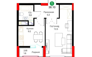 Продажа 1-комнатной квартиры, 38.1 м², ул. Молдагалиева, дом  3 - Продажа квартир в Астане