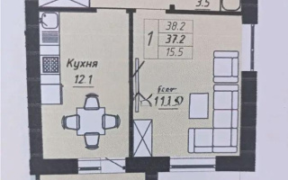 Продажа 1-комнатной квартиры, 37.2 м², ул. Бейбарыс Султан, дом  15а - Продажа квартир в новостройках Астаны без посредников