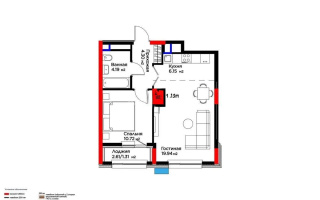 Продажа 2-комнатной квартиры, 46.61 м² - Продажа двухкомнатных квартир в блочном доме в Казахстане
