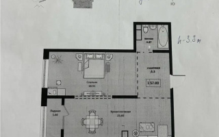 Продажа 2-комнатной квартиры, 56.3 м², ул. Халиуллина, дом  140/5 - Продажа квартир в Алматы
