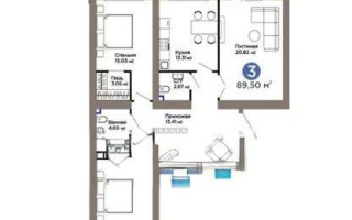 Продажа 3-комнатной квартиры, 89.5 м², ул. Рыскулова, дом  18/5 - Продажа  трехкомнатных квартир в новостройках Астаны